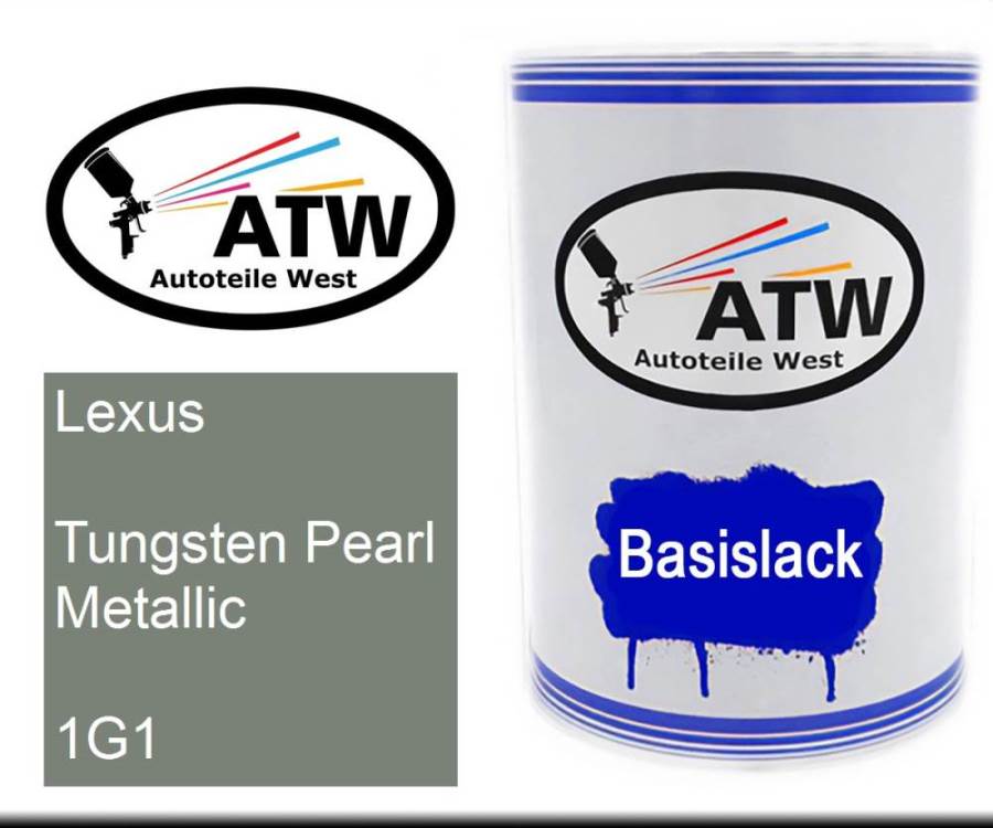 Lexus, Tungsten Pearl Metallic, 1G1: 500ml Lackdose, von ATW Autoteile West.